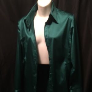 Sexy and dressy green stretch blouse